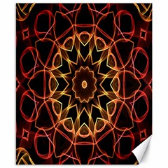 Yellow And Red Mandala Canvas 8  X 10  (unframed) by Zandiepants