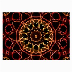 Yellow And Red Mandala Glasses Cloth (large)