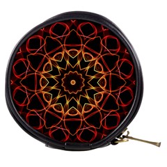 Yellow And Red Mandala Mini Makeup Case