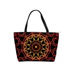 Yellow And Red Mandala Large Shoulder Bag Front