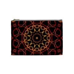 Yellow And Red Mandala Cosmetic Bag (medium) by Zandiepants