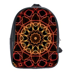 Yellow And Red Mandala School Bag (large) by Zandiepants