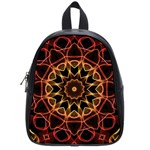 Yellow And Red Mandala School Bag (Small) Front