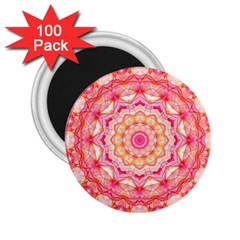 Yellow Pink Romance 2 25  Button Magnet (100 Pack)