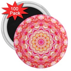 Yellow Pink Romance 3  Button Magnet (100 Pack)