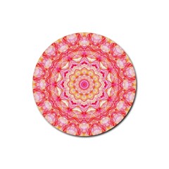 Yellow Pink Romance Drink Coasters 4 Pack (round) by Zandiepants