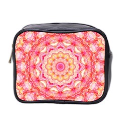 Yellow Pink Romance Mini Travel Toiletry Bag (two Sides)