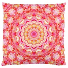 Yellow Pink Romance Large Cushion Case (single Sided)  by Zandiepants