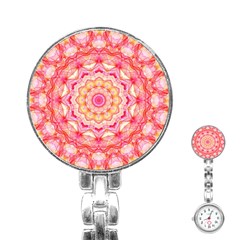 Yellow Pink Romance Stainless Steel Nurses Watch by Zandiepants