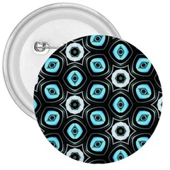 Pale Blue Elegant Retro 3  Button