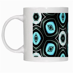 Pale Blue Elegant Retro White Coffee Mug