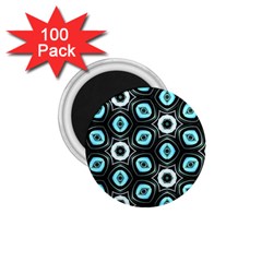 Pale Blue Elegant Retro 1 75  Button Magnet (100 Pack)