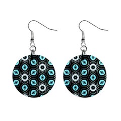 Pale Blue Elegant Retro Mini Button Earrings