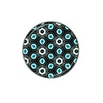 Pale Blue Elegant Retro Golf Ball Marker (for Hat Clip) Front