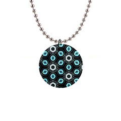 Pale Blue Elegant Retro Button Necklace by Colorfulart23