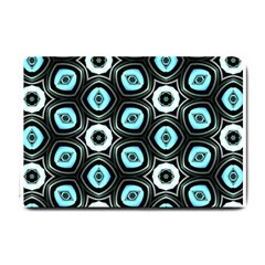 Pale Blue Elegant Retro Small Door Mat by Colorfulart23