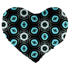 Pale Blue Elegant Retro 19  Premium Heart Shape Cushion