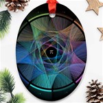 Pi Visualized Oval Ornament Front