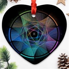 Pi Visualized Heart Ornament by mousepads123