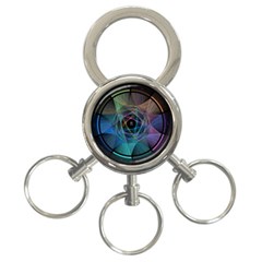 Pi Visualized 3-ring Key Chain