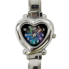 Pi Visualized Heart Italian Charm Watch 