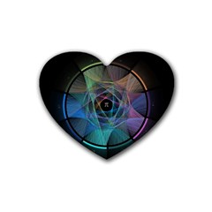 Pi Visualized Drink Coasters 4 Pack (heart)  by mousepads123