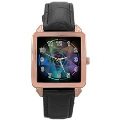 Pi Visualized Rose Gold Leather Watch  by mousepads123