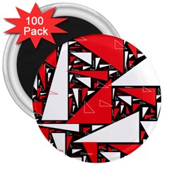 Titillating Triangles 3  Button Magnet (100 Pack) by StuffOrSomething