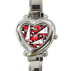 Titillating Triangles Heart Italian Charm Watch 