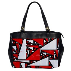 Titillating Triangles Oversize Office Handbag (one Side)