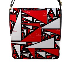 Titillating Triangles Flap Closure Messenger Bag (large)