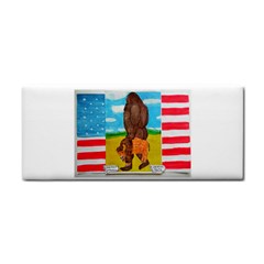 Big Foot,bison U,s,a, Flag Hand Towel by creationtruth