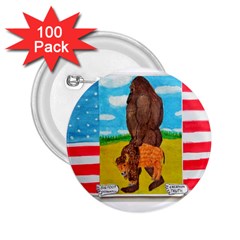 Big Foot,bison U,s,a, Flag 2 25  Button (100 Pack) by creationtruth