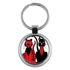 Cool Cats Key Chain (round)