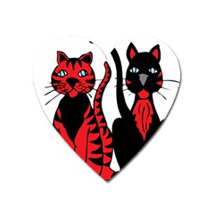 Cool Cats Magnet (heart) by StuffOrSomething