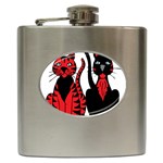 Cool Cats Hip Flask Front