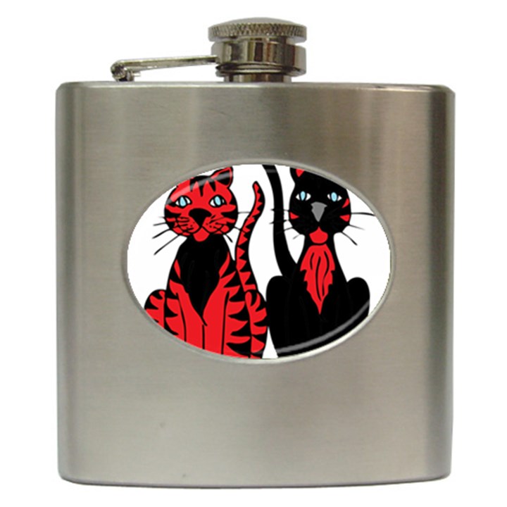 Cool Cats Hip Flask