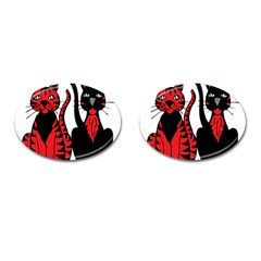 Cool Cats Cufflinks (oval)