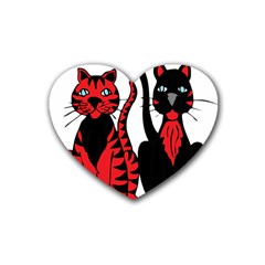 Cool Cats Drink Coasters (heart) by StuffOrSomething