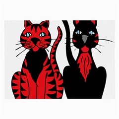 Cool Cats Glasses Cloth (large, Two Sided)