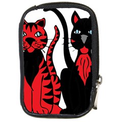 Cool Cats Compact Camera Leather Case