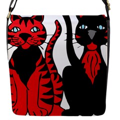 Cool Cats Flap Closure Messenger Bag (small) by StuffOrSomething