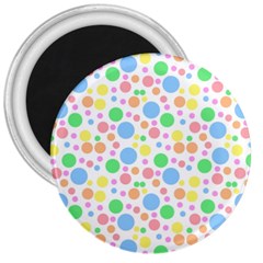 Pastel Bubbles 3  Button Magnet