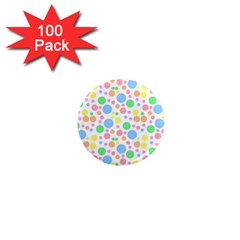 Pastel Bubbles 1  Mini Button Magnet (100 Pack)