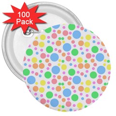 Pastel Bubbles 3  Button (100 Pack)