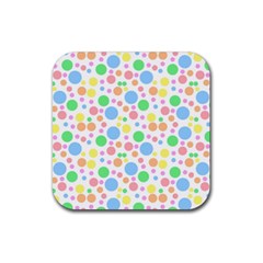 Pastel Bubbles Drink Coaster (square)