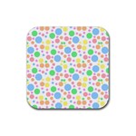 Pastel Bubbles Drink Coaster (Square) Front