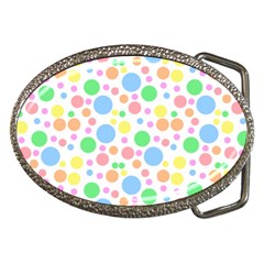 Pastel Bubbles Belt Buckle (oval)