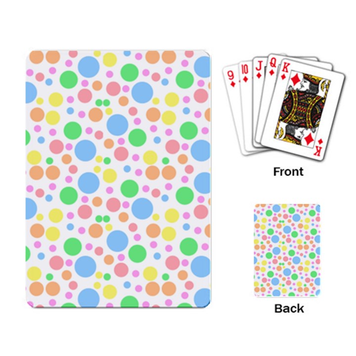 Pastel Bubbles Playing Cards Single Design