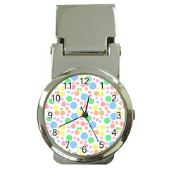 Pastel Bubbles Money Clip With Watch